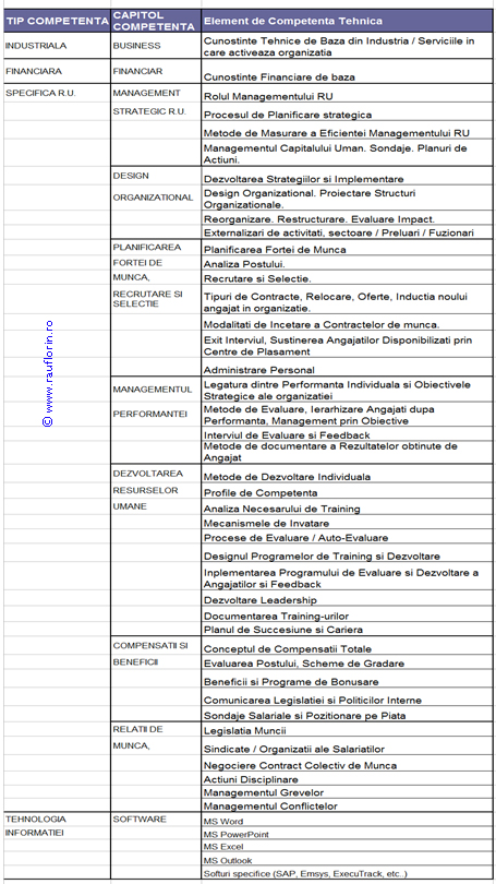 Competenta, dimensiune a Performantei  Teorie si Practica in Resurse Umane
