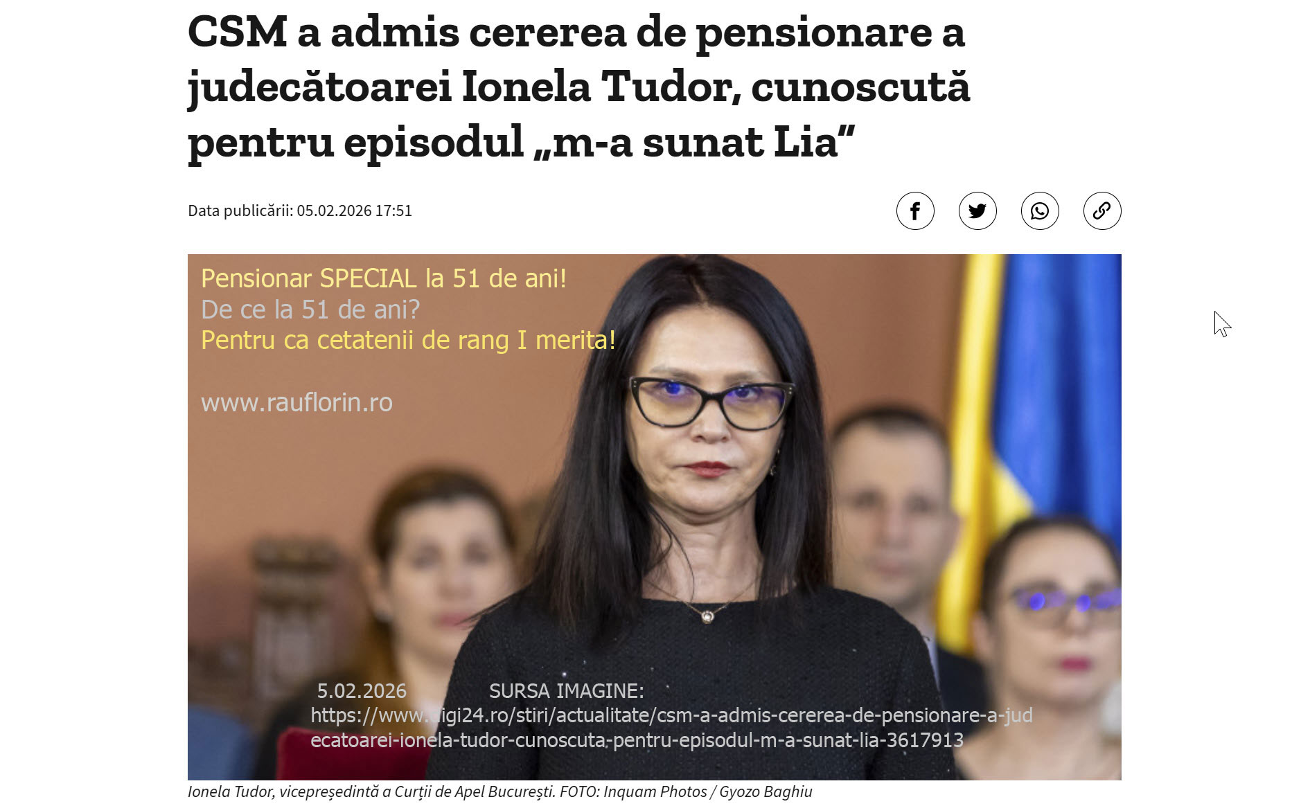 Pensiile speciale ale magistratilor